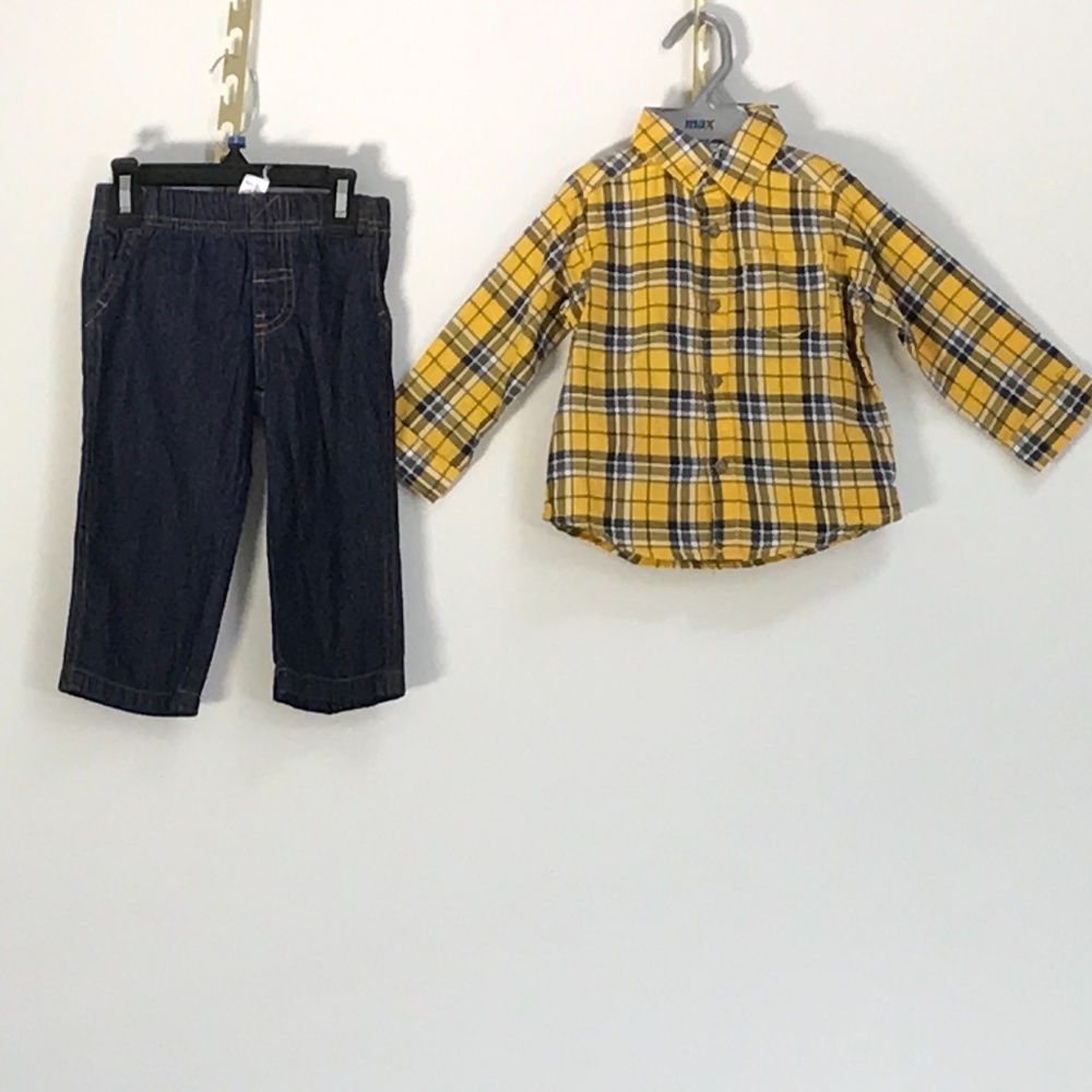 BOYS 2 PIECE JEANS SET SIZE 12 MONTHS